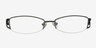 1210 Noir MétalMontures de lunettes de vue d'EyeBuyDirect, Vue de Face