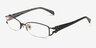 1210 Noir MétalMontures de lunettes de vue d'EyeBuyDirect, Vue d'Angle