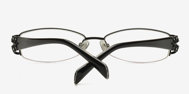 1210 Noir MétalMontures de lunettes de vue d'EyeBuyDirect, Vue Rapprochée