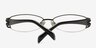 1210 Noir MétalMontures de lunettes de vue d'EyeBuyDirect, Vue Rapprochée