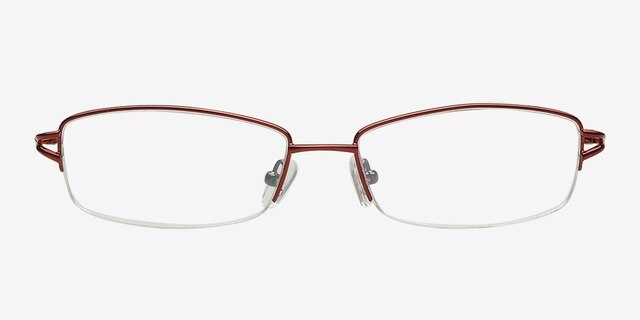 1328 Red MetalEyeglass Frames from EyeBuyDirect, Front View