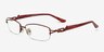 1328 Red MetalEyeglass Frames from EyeBuyDirect, Angle View