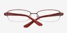 1328 Red MetalEyeglass Frames from EyeBuyDirect, Closed View