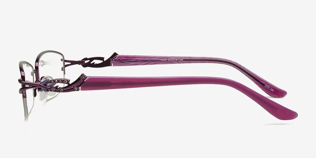 1328 Purple MetalEyeglass Frames from EyeBuyDirect, Side View