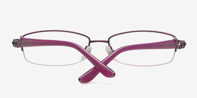 1328 Purple MetalEyeglass Frames from EyeBuyDirect, Closed View