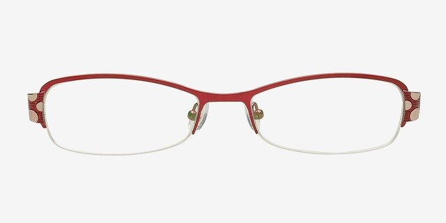 6873 Red MetalEyeglass Frames from EyeBuyDirect, Front View
