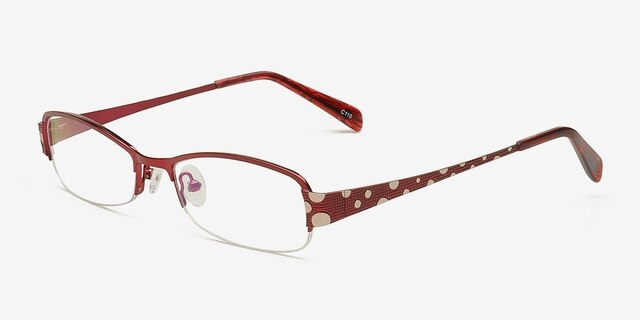 6873 Red MetalEyeglass Frames from EyeBuyDirect, Angle View