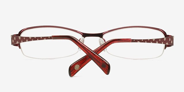 6873 Red MetalEyeglass Frames from EyeBuyDirect, Closed View