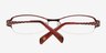 6873 Red MetalEyeglass Frames from EyeBuyDirect, Closed View