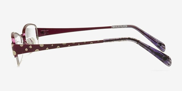 6873 Purple MetalEyeglass Frames from EyeBuyDirect, Side View