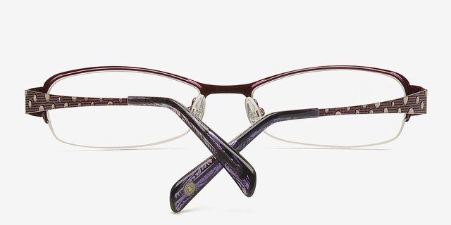 6873 Purple MetalEyeglass Frames from EyeBuyDirect, Closed View