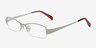 6873 White MetalEyeglass Frames from EyeBuyDirect, Angle View