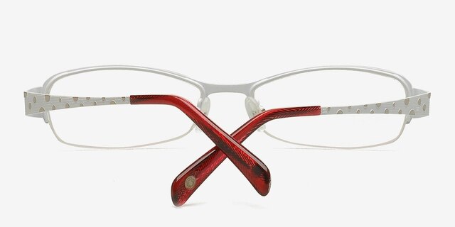 6873 White MetalEyeglass Frames from EyeBuyDirect, Closed View