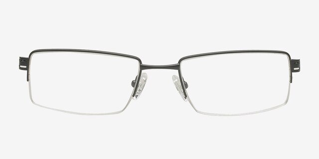 Vishera Black MetalEyeglass Frames from EyeBuyDirect, Front View
