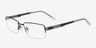 Vishera Black MetalEyeglass Frames from EyeBuyDirect, Angle View