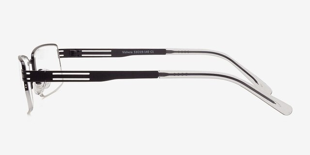 Vishera Black MetalEyeglass Frames from EyeBuyDirect, Side View