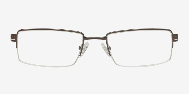 Vishera Brun MétalMontures de lunettes de vue d'EyeBuyDirect, Vue de Face
