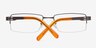 Vishera Brun MétalMontures de lunettes de vue d'EyeBuyDirect, Vue Rapprochée