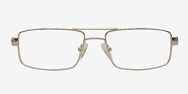 Oblist Golden Metal Eyeglass Frames