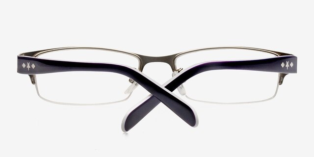 Udomlya Silver MetalEyeglass Frames from EyeBuyDirect, Closed View
