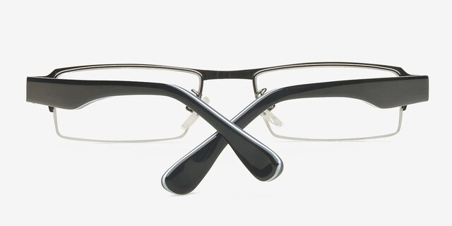 Valday Gunmetal MetalEyeglass Frames from EyeBuyDirect, Closed View