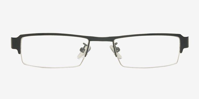 Valday Black MetalEyeglass Frames from EyeBuyDirect, Front View