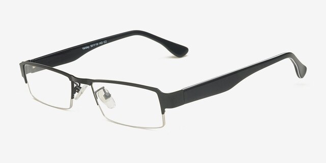 Valday Black MetalEyeglass Frames from EyeBuyDirect, Angle View