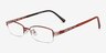 6310 Burgundy MetalEyeglass Frames from EyeBuyDirect, Angle View