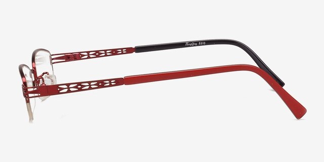 6310 Burgundy MetalEyeglass Frames from EyeBuyDirect, Side View