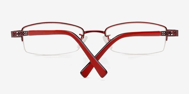 6310 Burgundy MetalEyeglass Frames from EyeBuyDirect, Closed View