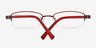 6310 Burgundy MetalEyeglass Frames from EyeBuyDirect, Closed View