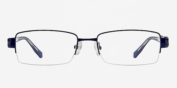 HD6237 Navy Metal Eyeglass Frames