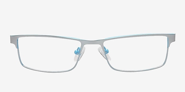 Molokini Silver/Blue Metal Eyeglass Frames