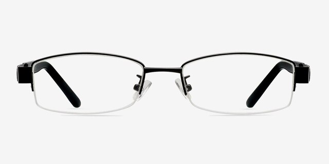 Othello Noir MétalMontures de lunettes de vue d'EyeBuyDirect, Vue de Face