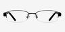 Othello Noir MétalMontures de lunettes de vue d'EyeBuyDirect, Vue de Face