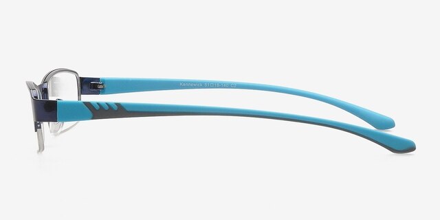 Kennewick Navy MetalEyeglass Frames from EyeBuyDirect, Side View