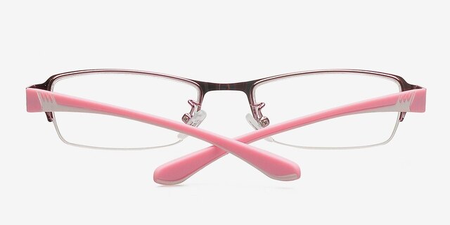 Kennewick Pink MetalEyeglass Frames from EyeBuyDirect, Closed View