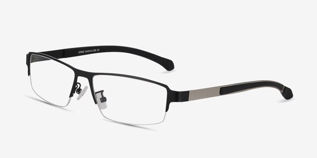 Lewis Black MetalEyeglass Frames from EyeBuyDirect, Angle View