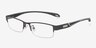 Cheney Black MetalEyeglass Frames from EyeBuyDirect, Angle View