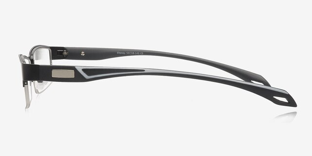 Cheney Black MetalEyeglass Frames from EyeBuyDirect, Side View