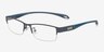 Cheney Navy MetalEyeglass Frames from EyeBuyDirect, Angle View