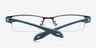 Cheney Navy MetalEyeglass Frames from EyeBuyDirect, Closed View