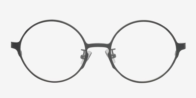 Wenachee Black MetalEyeglass Frames from EyeBuyDirect, Front View