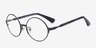 Wenachee Black MetalEyeglass Frames from EyeBuyDirect, Angle View