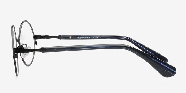 Wenachee Black MetalEyeglass Frames from EyeBuyDirect, Side View