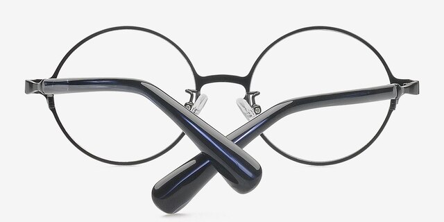 Wenachee Black MetalEyeglass Frames from EyeBuyDirect, Closed View