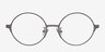 Wenachee Gunmetal MetalEyeglass Frames from EyeBuyDirect, Front View