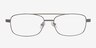 Quincy Gunmetal MetalEyeglass Frames from EyeBuyDirect, Front View