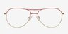 Danni Red & Golden MetalEyeglass Frames from EyeBuyDirect, Front View