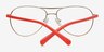 Danni Red & Golden MetalEyeglass Frames from EyeBuyDirect, Closed View
